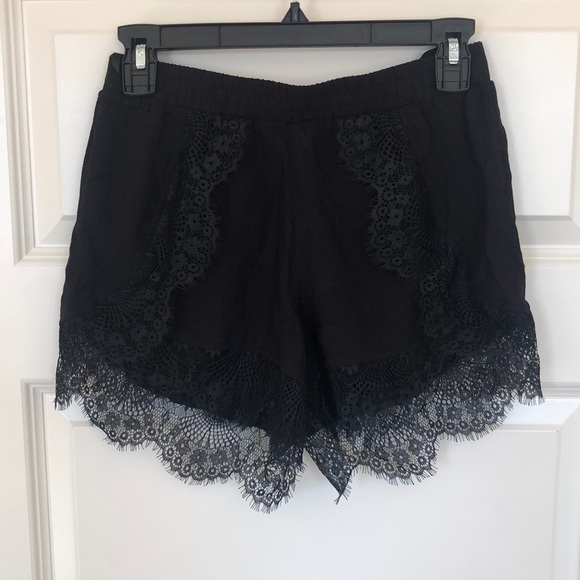 Black Shorts with Lace - Picture 1 of 2
